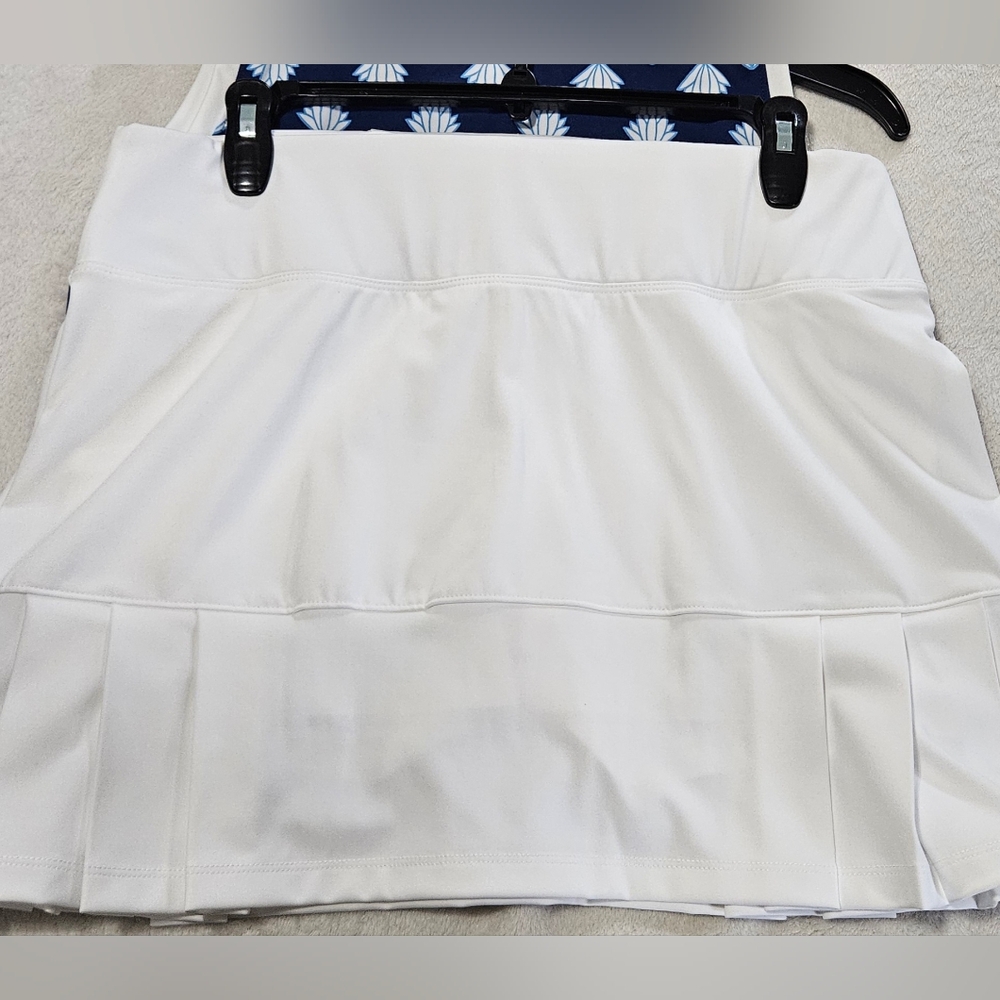 NWT Sigrid Olsen Golf & Tennis Tank & Skort Set: Blue & White: Size- Medium - Picture 8 of 10